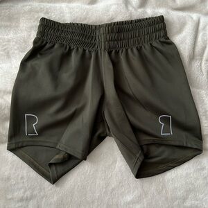 {Ruggette} Dark Green Tomboy Fit Rugby Shorts